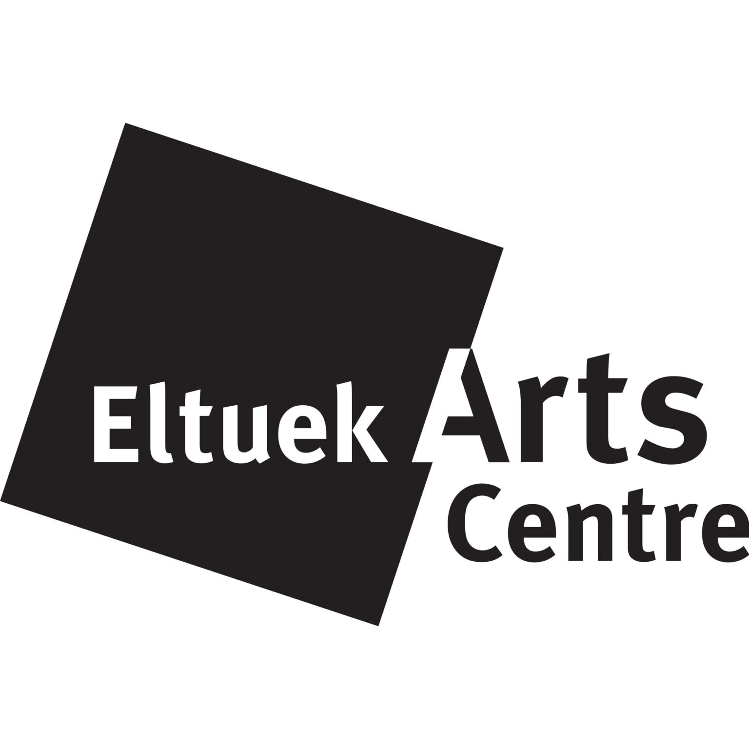 Eltuek Arts Centre logo, black and white version