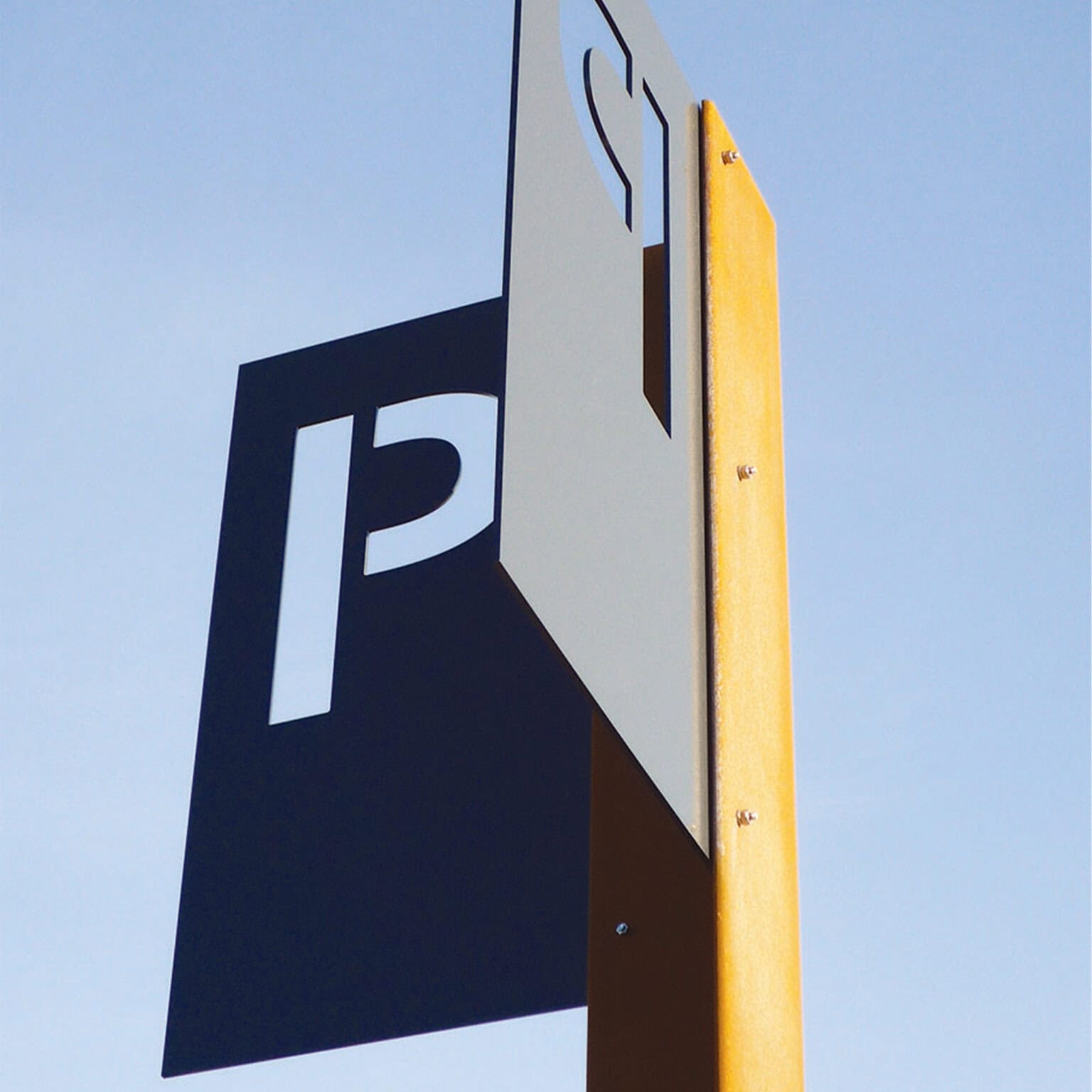 Prince Arthur's Landing parking sign detail, with perforated