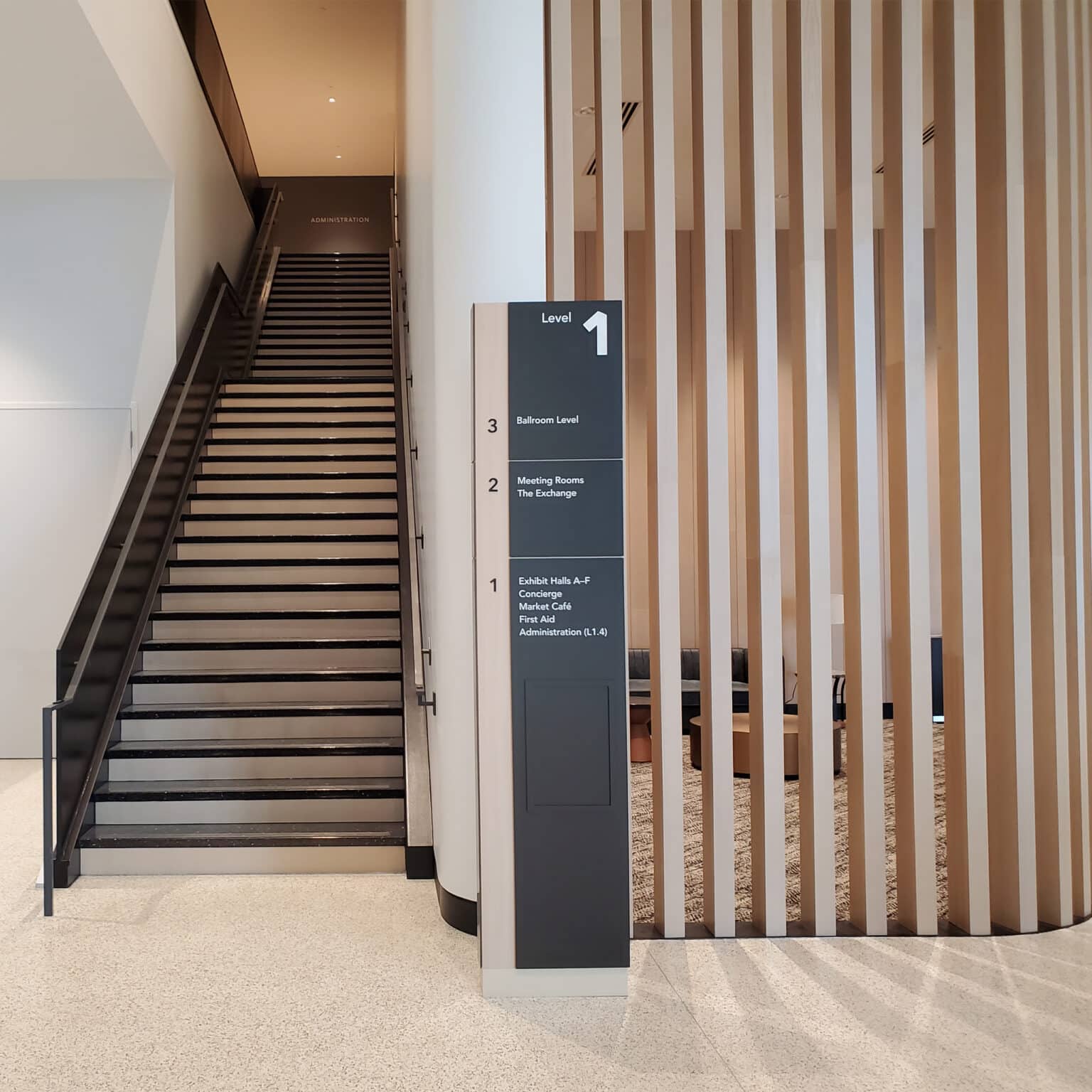 BMO Centre Interior Directional Stairs