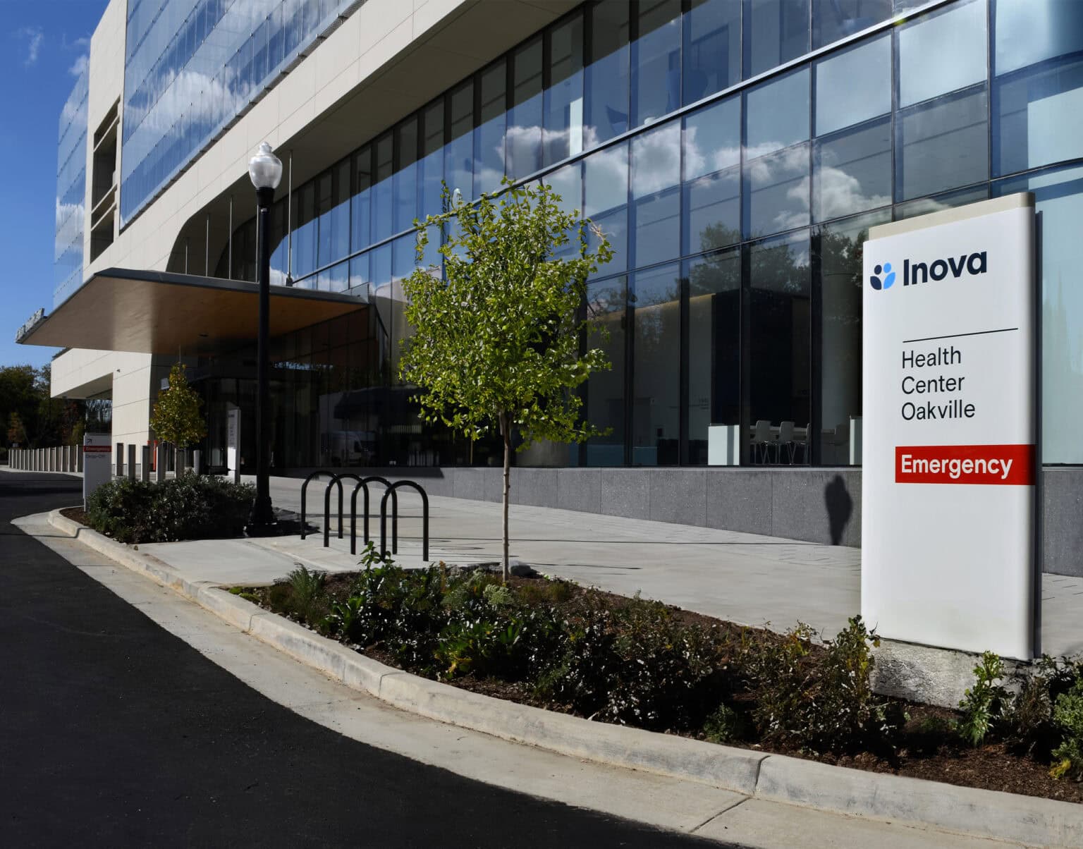 Inova Health Center Oakville exterior identity pylon sign