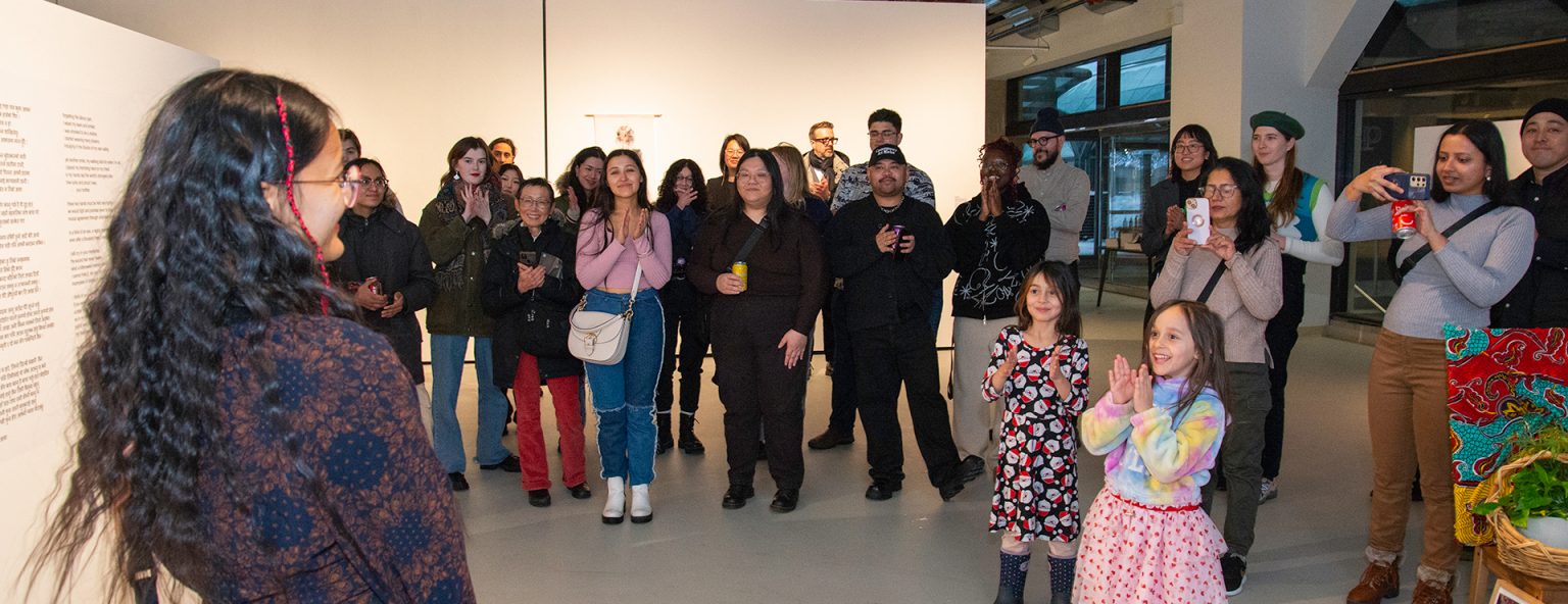 DesignTO Youth: Story Story' exhibition reception at Collision Gallery. Part of the 2025 DesignTO Festival. Photo by Hristina Belevski.